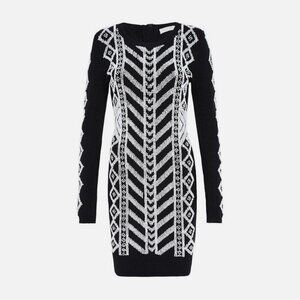 Sass & Bide The Truth Of Time Black Fitted Knit Dress